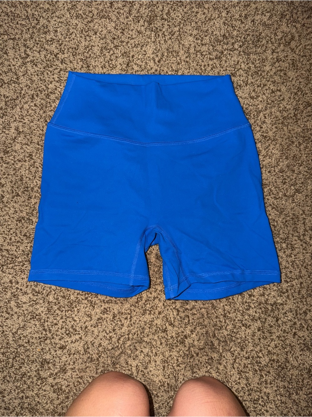 Zyia Confluence High-Waist Blue Athletic Shorts
